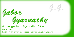 gabor gyarmathy business card